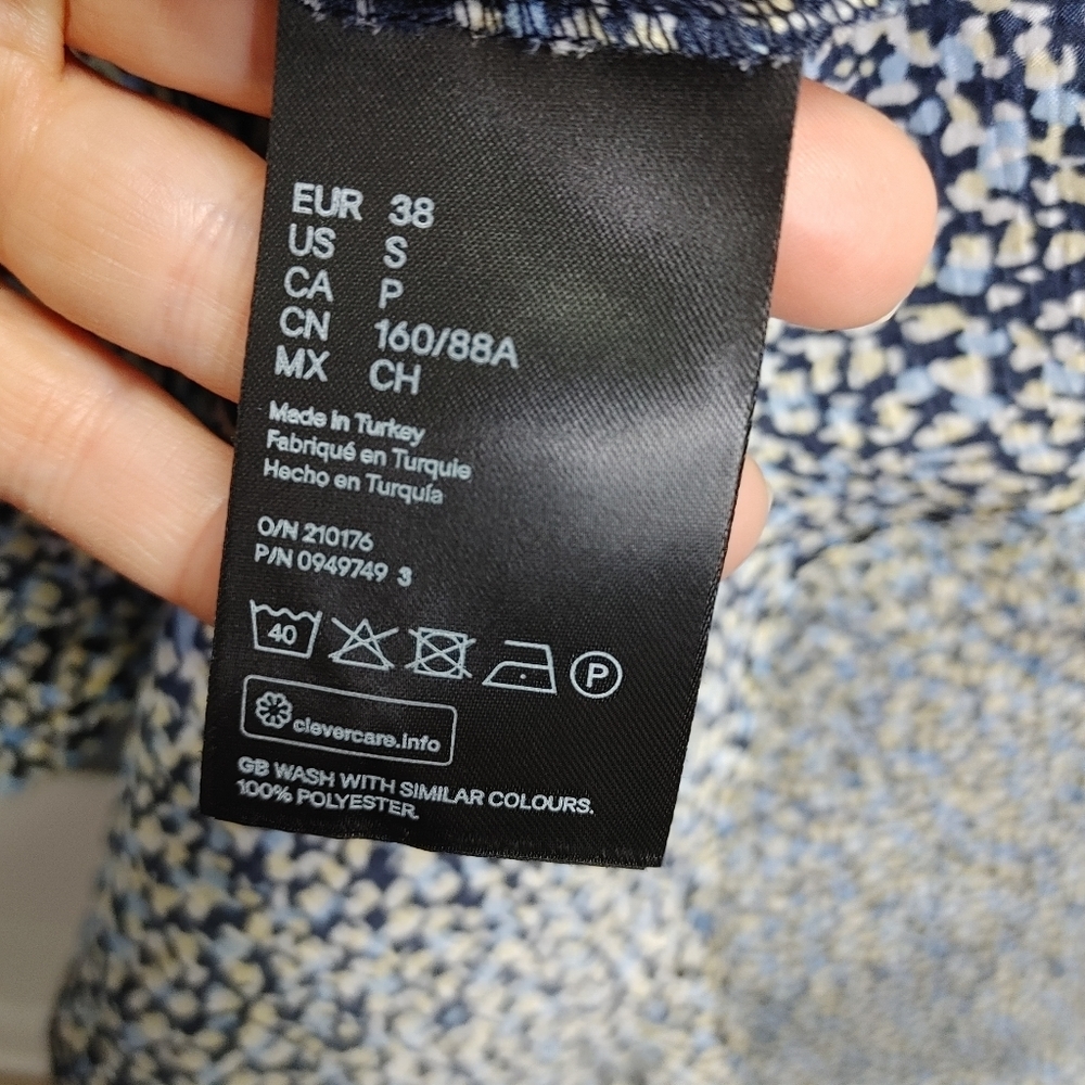 H&M patterned tie back midi dress S - Picture 9 of 13